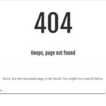 WordPress 404 Page “Not Found” Error