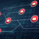 youtube icon line connection of circuit board, Channel For Business