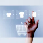 person adding clothes to cart closeup for online shopping campaign