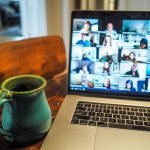 macbook pro displaying group of people, Video Conferencing Tools