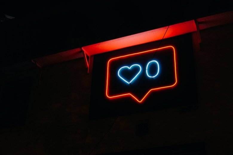 Heart and Zero Neon Light Signage, Grow Your Followers and views on Social media