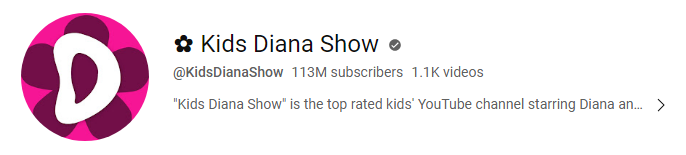 Kids Diana Show channel statistics 