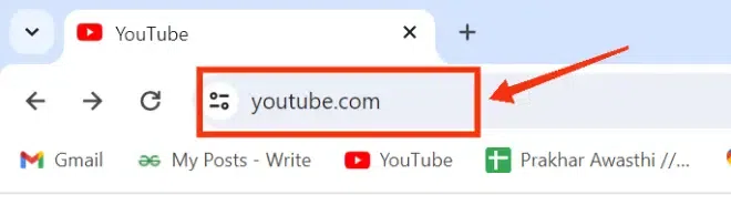 Open YouTube on your Desktop by going through youtube.com