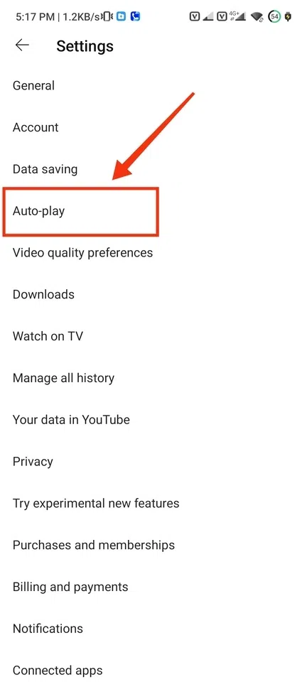 Now to handle the autoplay of your videos go to the Auto-Play tab in settings by clicking on it.