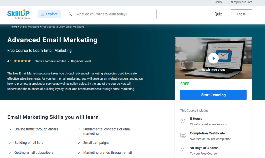 Simplilearn Advanced Email Marketingv