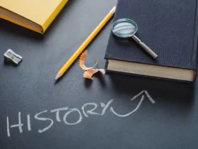 composed book and school supplies