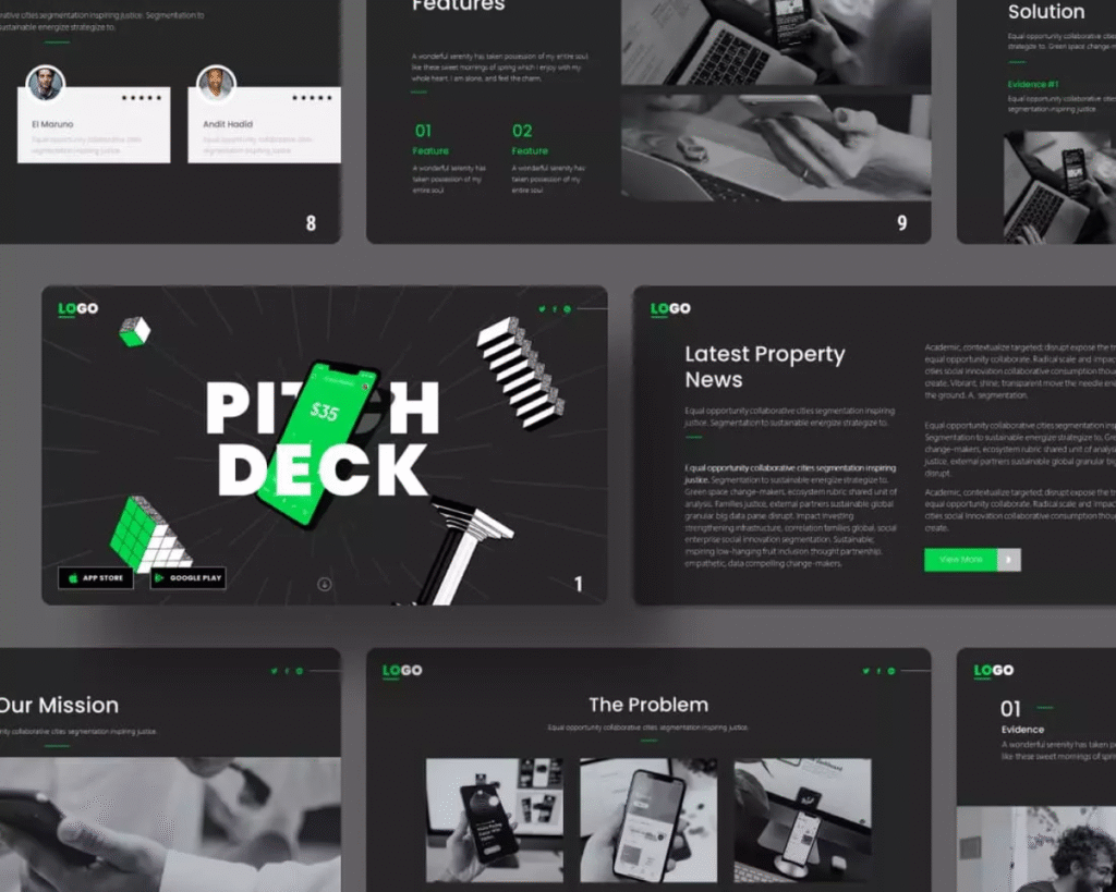Mobile App Pitch Deck Template