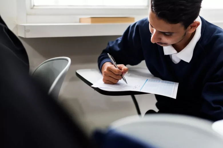 young student in class for UPSC Exam