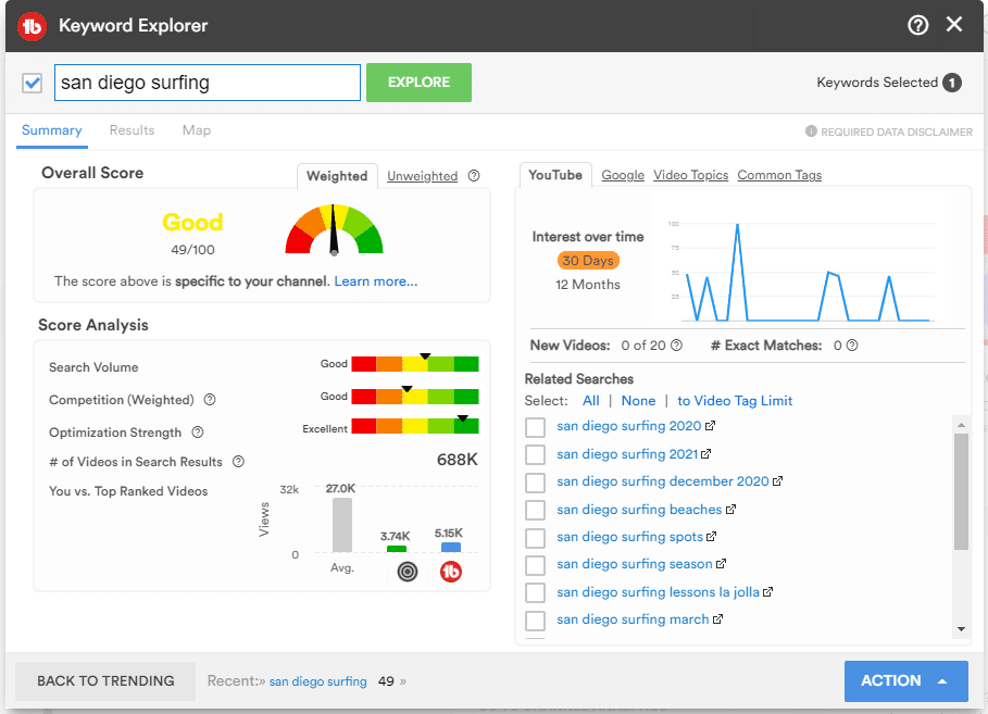 Tube Buddy Keyword Explorer