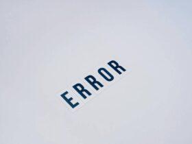 Word Error on White Surface