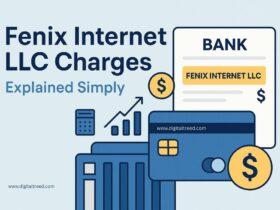 Fenix Internet LLC charges explained simply with visual elements of a bank statement, credit card, dollar symbols, and financial growth icons – digitaltreed.com