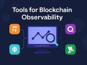 A 2D digital infographic titled "Top Affiliate Programs for Bloggers," featuring a central laptop graphic surrounded by six colorful circular icons representing different affiliate networks, each labeled with platform names like Amazon Associates, ShareASale, and Impact. The design uses modern flat-style illustrations with vibrant colors, and includes brief descriptions or icons indicating affiliate commission or categories.