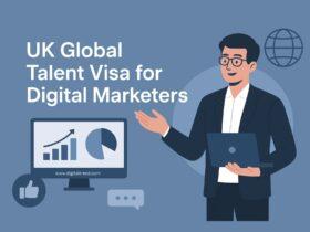 A flat-style digital infographic showing a laptop screen with SEO tools like word counter and keyword density charts, surrounded by icons for writing, analysis, and optimization, with minimal text and a clean modern design.