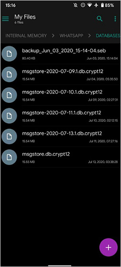 whatsapp backup file location