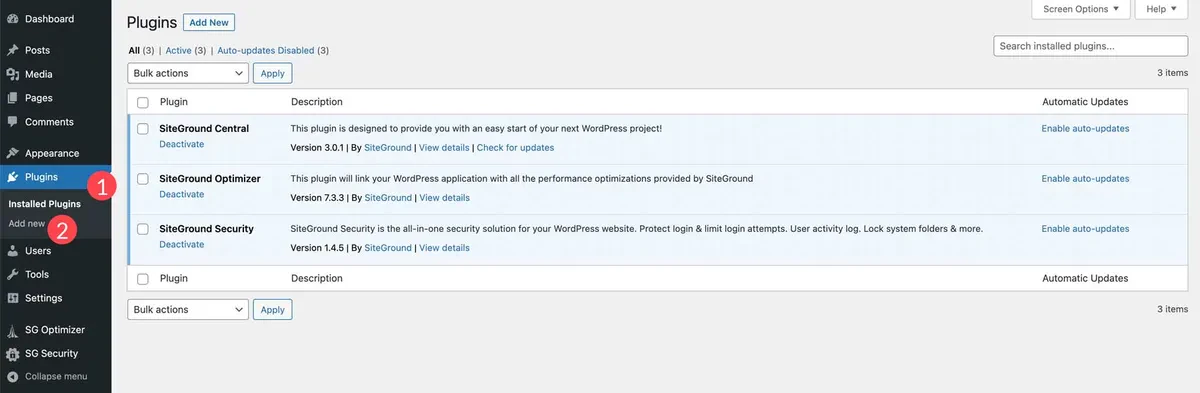 WordPress plugins