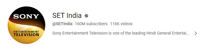 SET India channel statistics