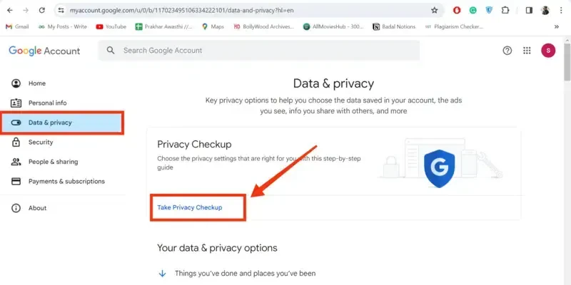 Conduct a Data and Privacy checkup to confirm whether all the privacies are maintained or not.