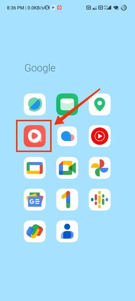 To open YouTube on your Mobile phone, navigate to the YouTube icon and give it a click.
