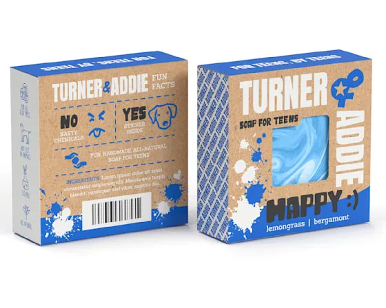 Natural soap packaging design