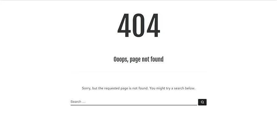 WordPress 404 Page “Not Found” Error