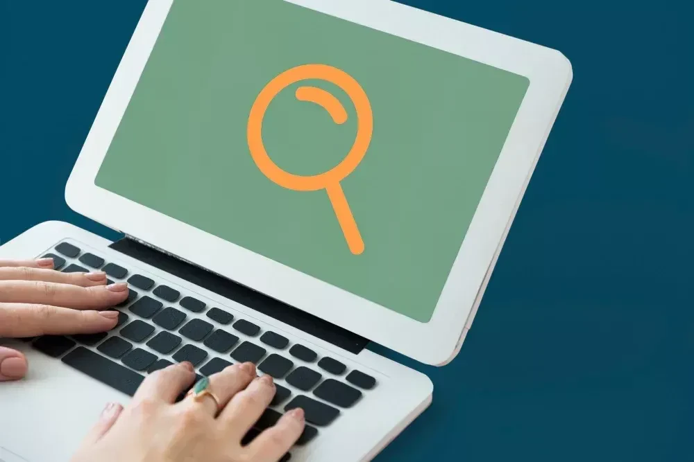 Search magnifying glass graphic design