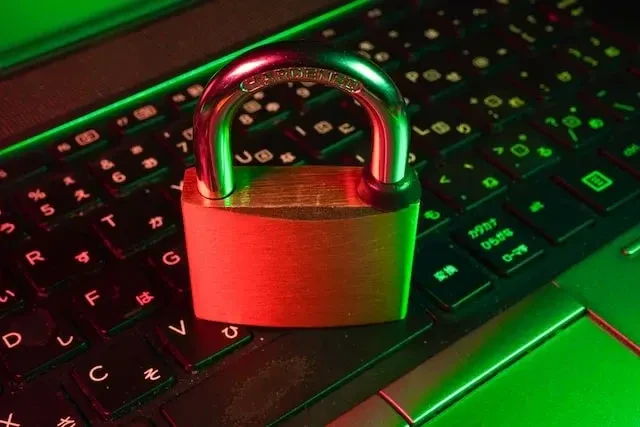 metal lock on keyboard