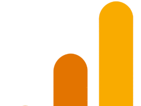 A stylized bar graph icon with three vertical bars of increasing height from left to right. The bars are colored in shades of orange, with the shortest bar being a small circle, the middle bar an oval, and the tallest bar an elongated oval.
