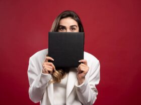 person holding a book