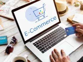 eCommerce store showing cart trolley shopping online sign graphic