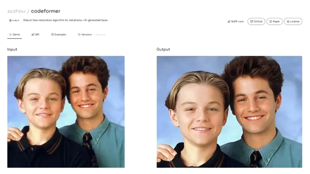 replicate codeformer example