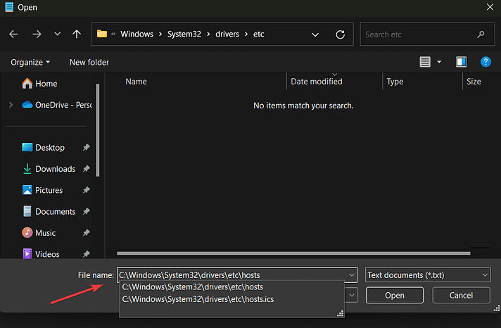 A new window will show with an option named File Name
