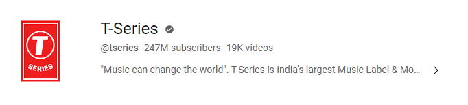 T-Series channel statistics