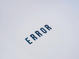 Word Error on White Surface