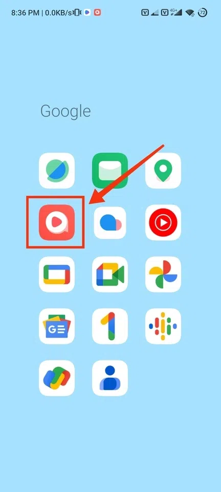 To open YouTube on your Mobile phone, navigate to the YouTube icon and give it a click.