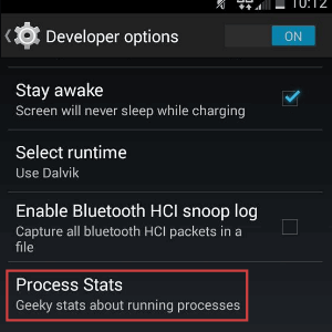Tap "Running Services"
