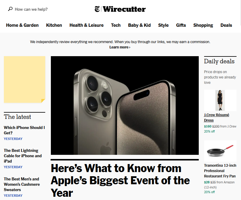wirecutter website