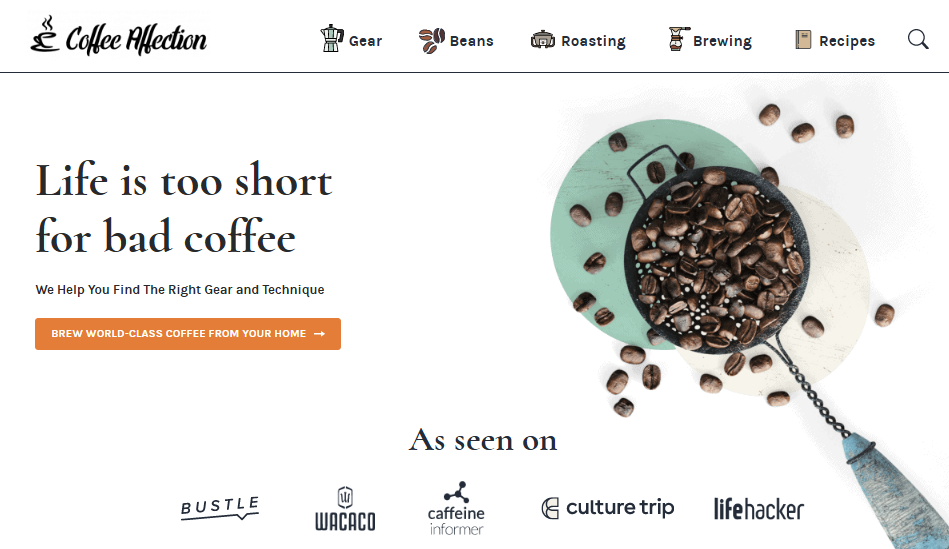 coffee affection  website