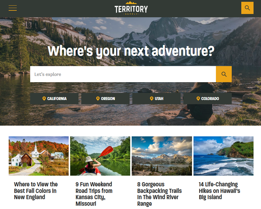 territory supply website