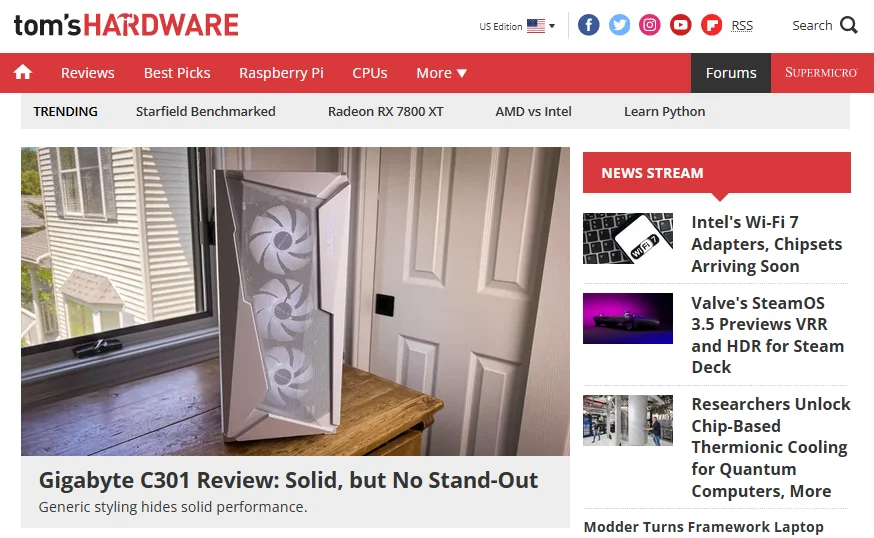 toms hardware website