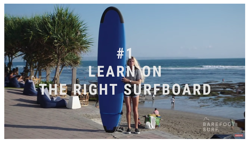 number one learn on the right surdboard