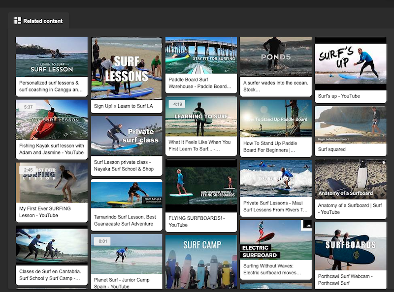 related content search on bing