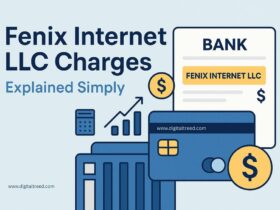 Fenix Internet LLC charges explained simply with visual elements of a bank statement, credit card, dollar symbols, and financial growth icons – digitaltreed.com