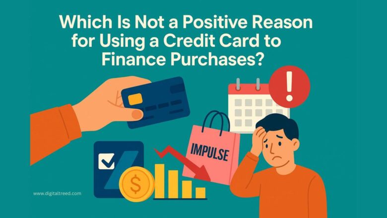 A flat-style infographic illustration showing negative reasons for using credit cards, including icons representing debt accumulation, impulse buying, cash flow problems, and chasing rewards. The layout is clean with minimal text and vibrant visuals, designed to emphasize financial caution.