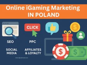 A flat-style digital infographic showing a minimalistic password generator concept. The design includes a password input field with dots, a colorful strength bar indicator, and abstract tech-inspired background elements. The illustration emphasizes security and modern digital tools with clean shapes and low text.