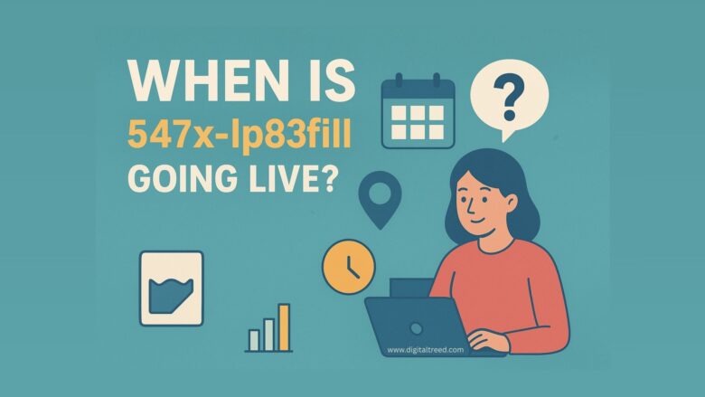 A futuristic digital illustration showing an AI launch concept titled “547x-lp83fill.” The image features abstract tech visuals, glowing circuits, and a countdown-style design symbolizing innovation, anticipation, and the upcoming release of a powerful AI system.