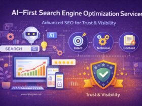 AI-powered SEO services infographic
