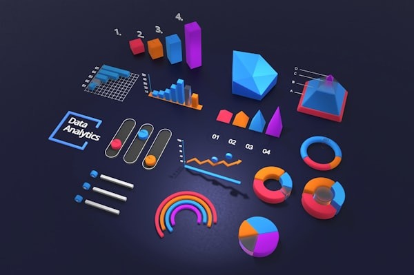 Statistics graph elements illustrations  
