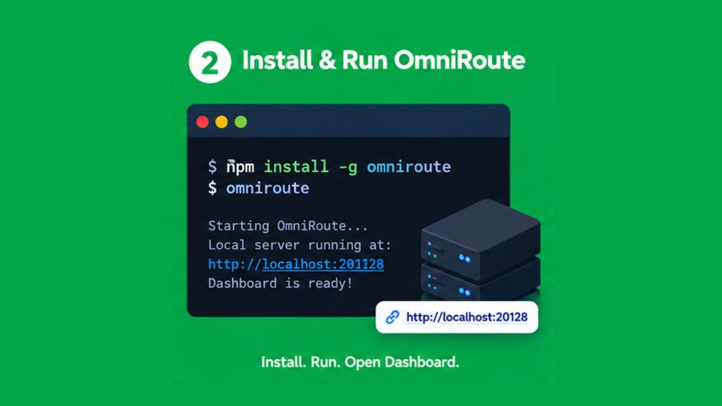 Installing OmniRoute with npm and starting the local AI gateway server